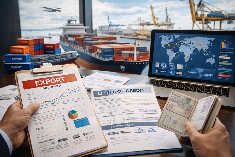 تسهیل صادرات و واردات و اجرای عملیات بازرگانی